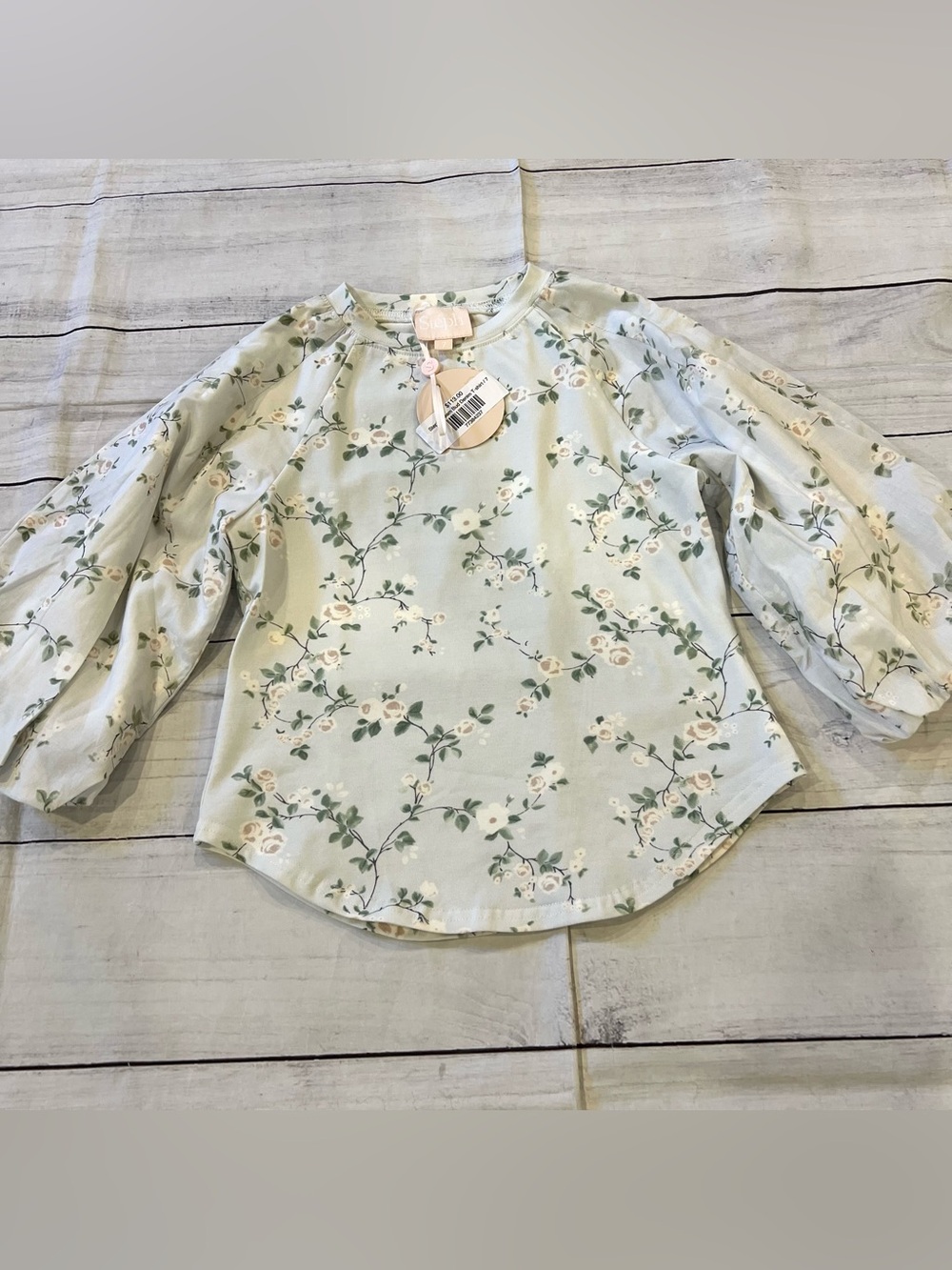 🆕NWT Steph Cream Bud Denim Top